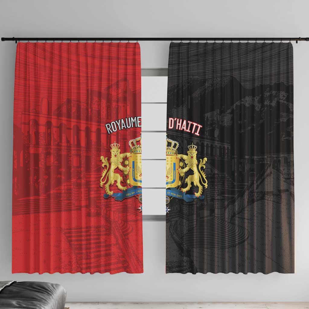Kingdom of Haiti Window Curtain Sans-Souci Palace Flag Style - African Pride