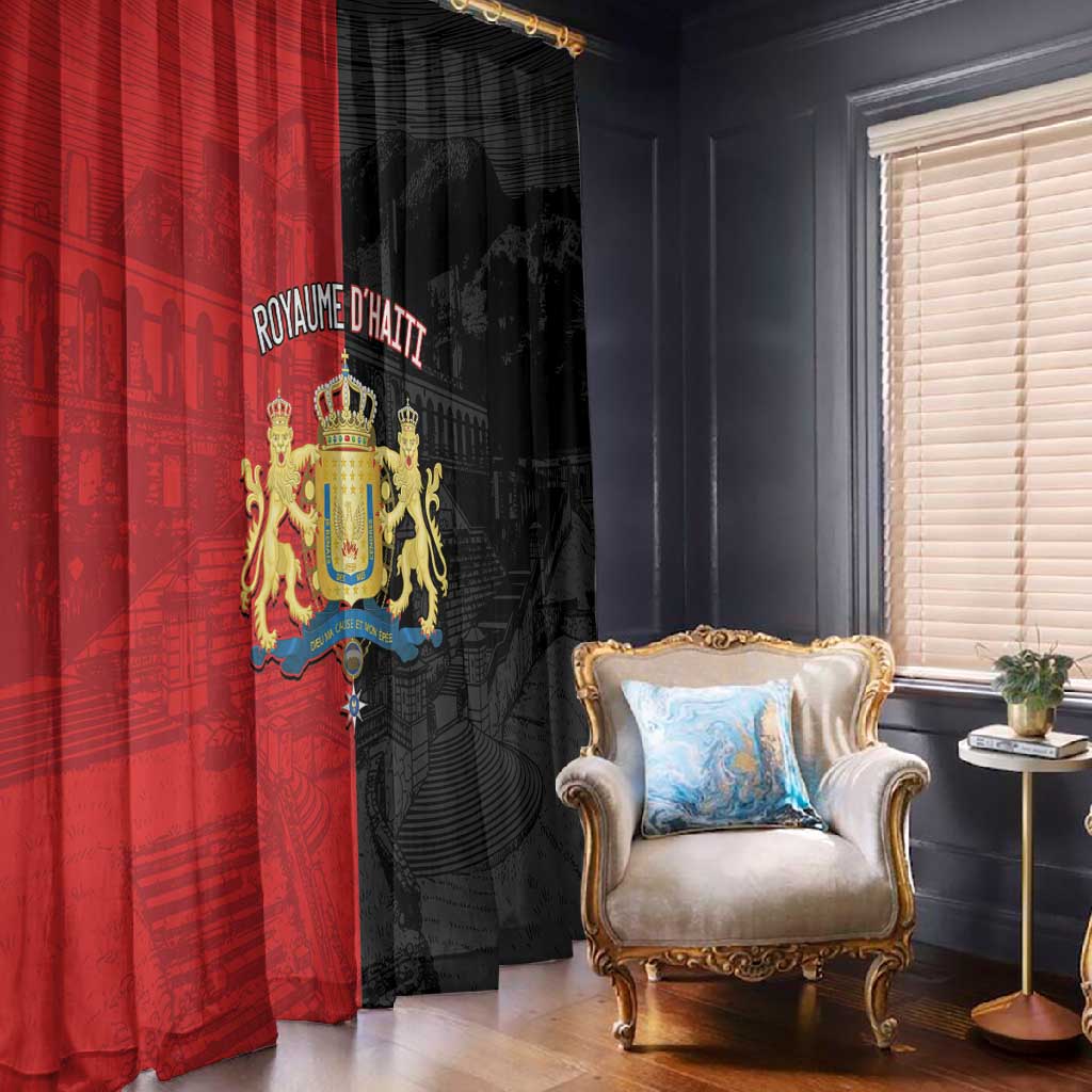 Kingdom of Haiti Window Curtain Sans-Souci Palace Flag Style - African Pride