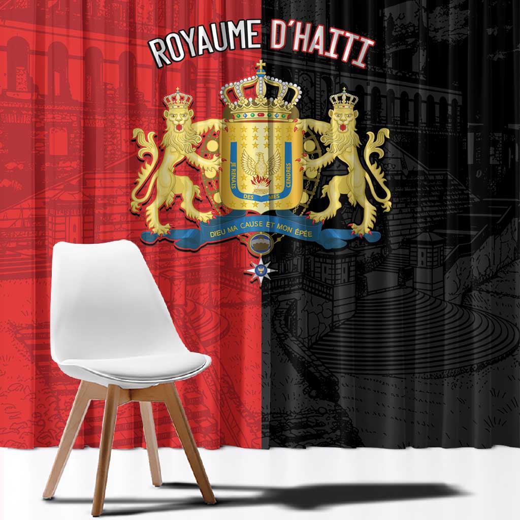 Kingdom of Haiti Window Curtain Sans-Souci Palace Flag Style - African Pride