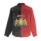 Personalized Kingdom of Haiti Women Casual Shirt Sans-Souci Palace Flag Style - African Pride