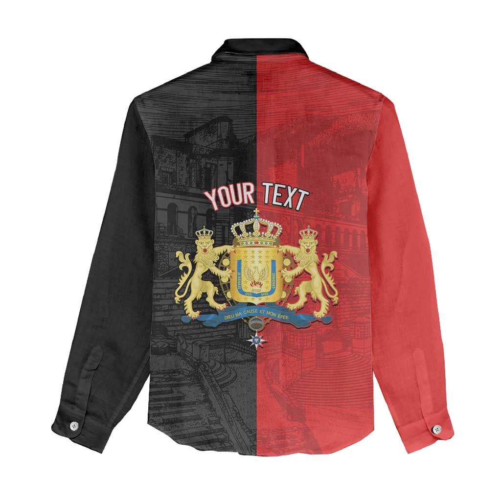 Personalized Kingdom of Haiti Women Casual Shirt Sans-Souci Palace Flag Style - African Pride