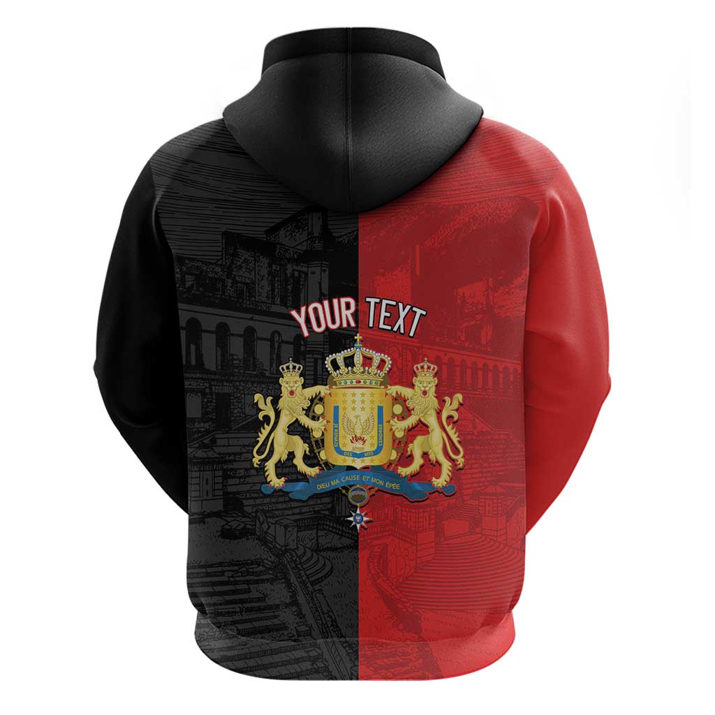Personalized Kingdom of Haiti Zip Hoodie Sans-Souci Palace Flag Style - African Pride