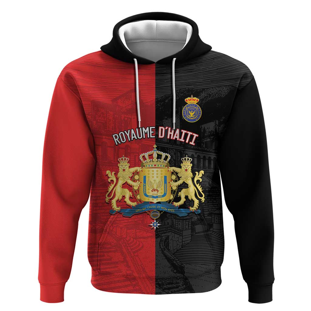 Personalized Kingdom of Haiti Zip Hoodie Sans-Souci Palace Flag Style - African Pride