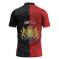 Personalized Kingdom of Haiti Zipper Polo Shirt Sans-Souci Palace Flag Style - African Pride