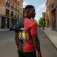 Personalized Kingdom of Haiti Zipper Polo Shirt Sans-Souci Palace Flag Style - African Pride