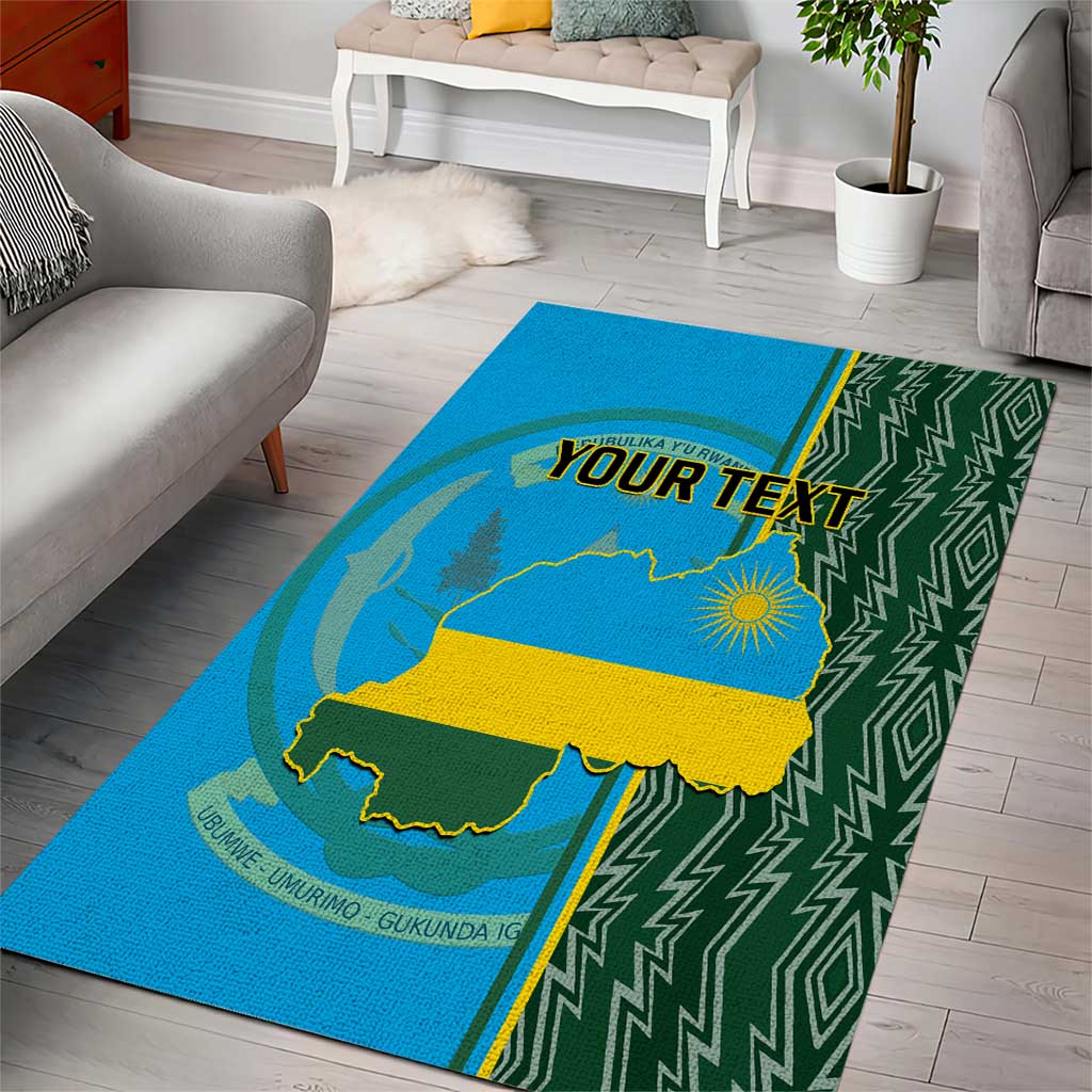 Personalised 1 July Independence Day Rwanda Area Rug African Imigongo Happy 61st Anniversary