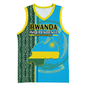 Personalised 1 July Independence Day Rwanda Basketball Jersey African Imigongo Happy 61st Anniversary - African Pride