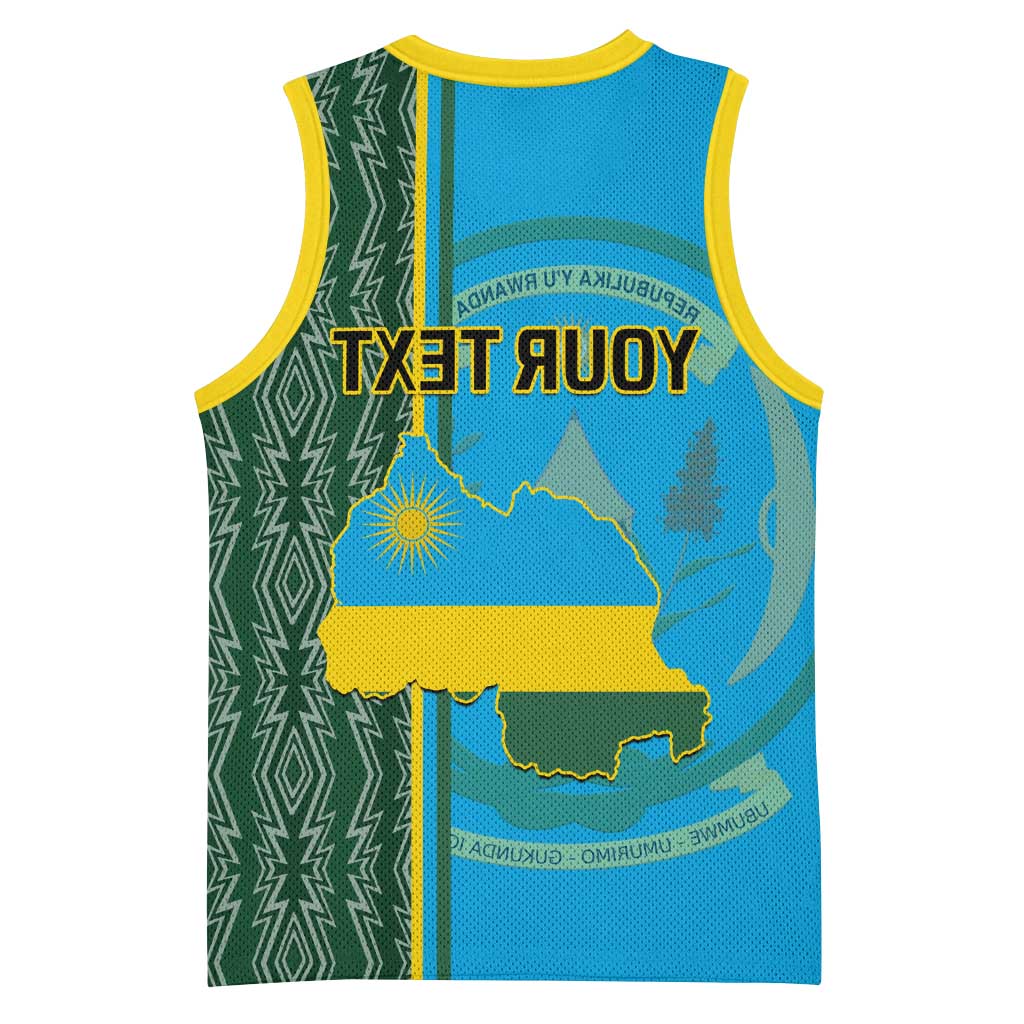 Personalised 1 July Independence Day Rwanda Basketball Jersey African Imigongo Happy 61st Anniversary - African Pride