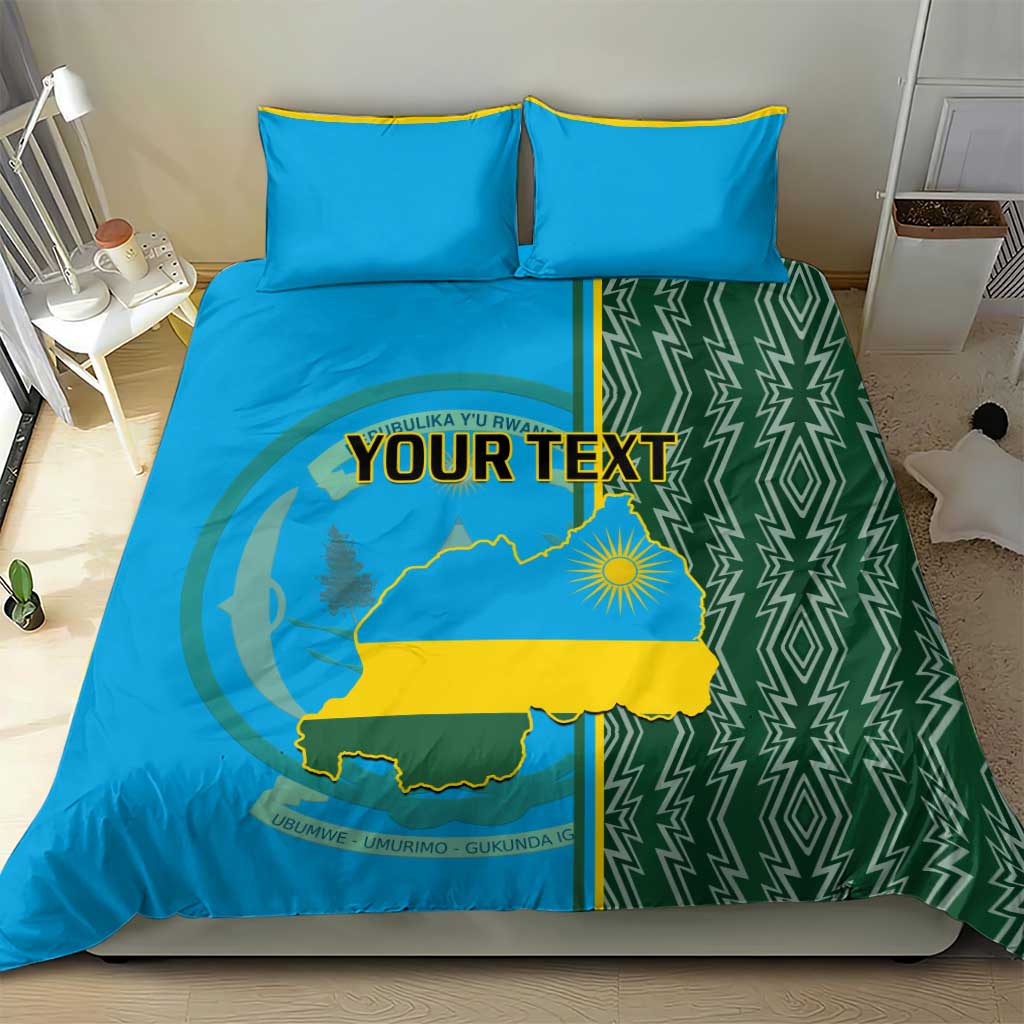 Personalised 1 July Independence Day Rwanda Bedding Set African Imigongo Happy 61st Anniversary