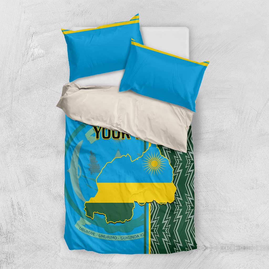 Personalised 1 July Independence Day Rwanda Bedding Set African Imigongo Happy 61st Anniversary