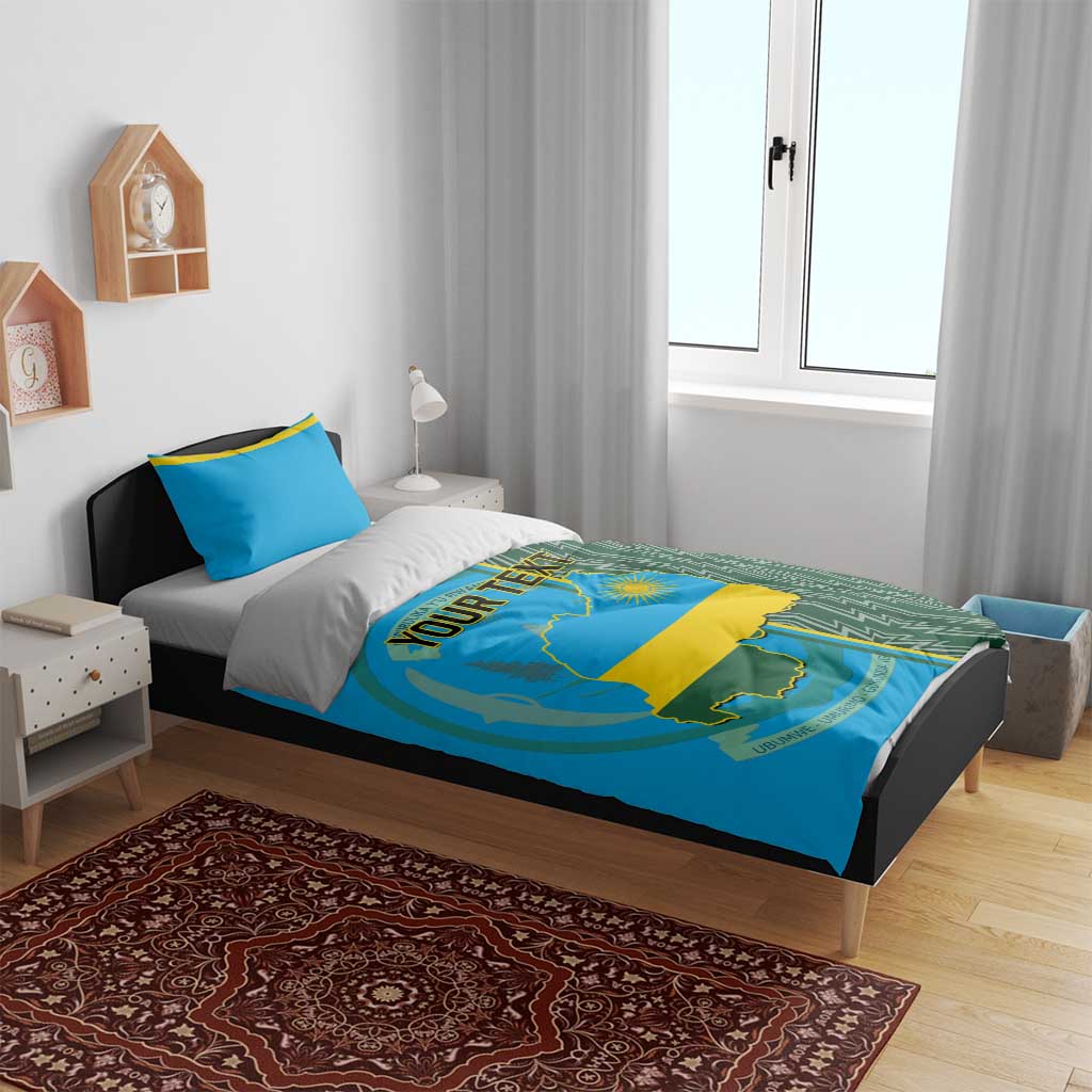 Personalised 1 July Independence Day Rwanda Bedding Set African Imigongo Happy 61st Anniversary