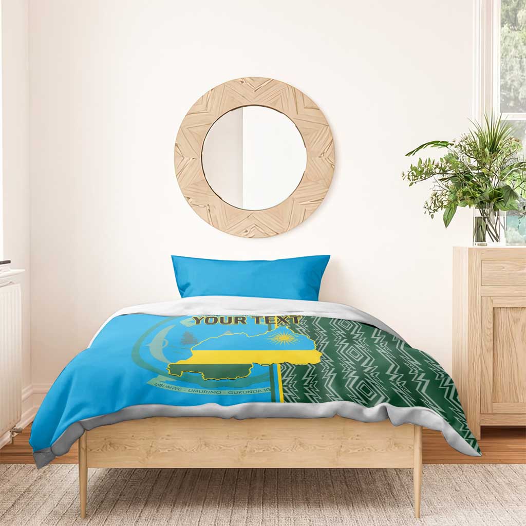 Personalised 1 July Independence Day Rwanda Bedding Set African Imigongo Happy 61st Anniversary