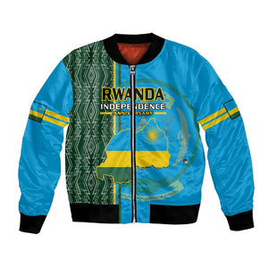 Personalised 1 July Independence Day Rwanda Bomber Jacket African Imigongo Happy 61st Anniversary