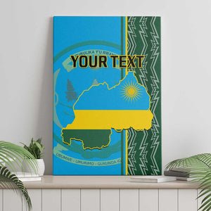 Personalised 1 July Independence Day Rwanda Canvas Wall Art African Imigongo Happy 61st Anniversary