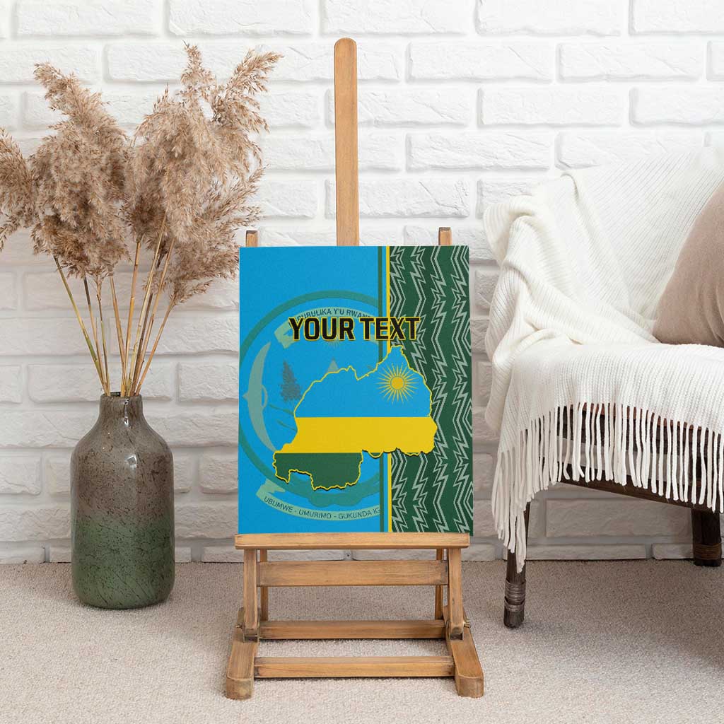 Personalised 1 July Independence Day Rwanda Canvas Wall Art African Imigongo Happy 61st Anniversary