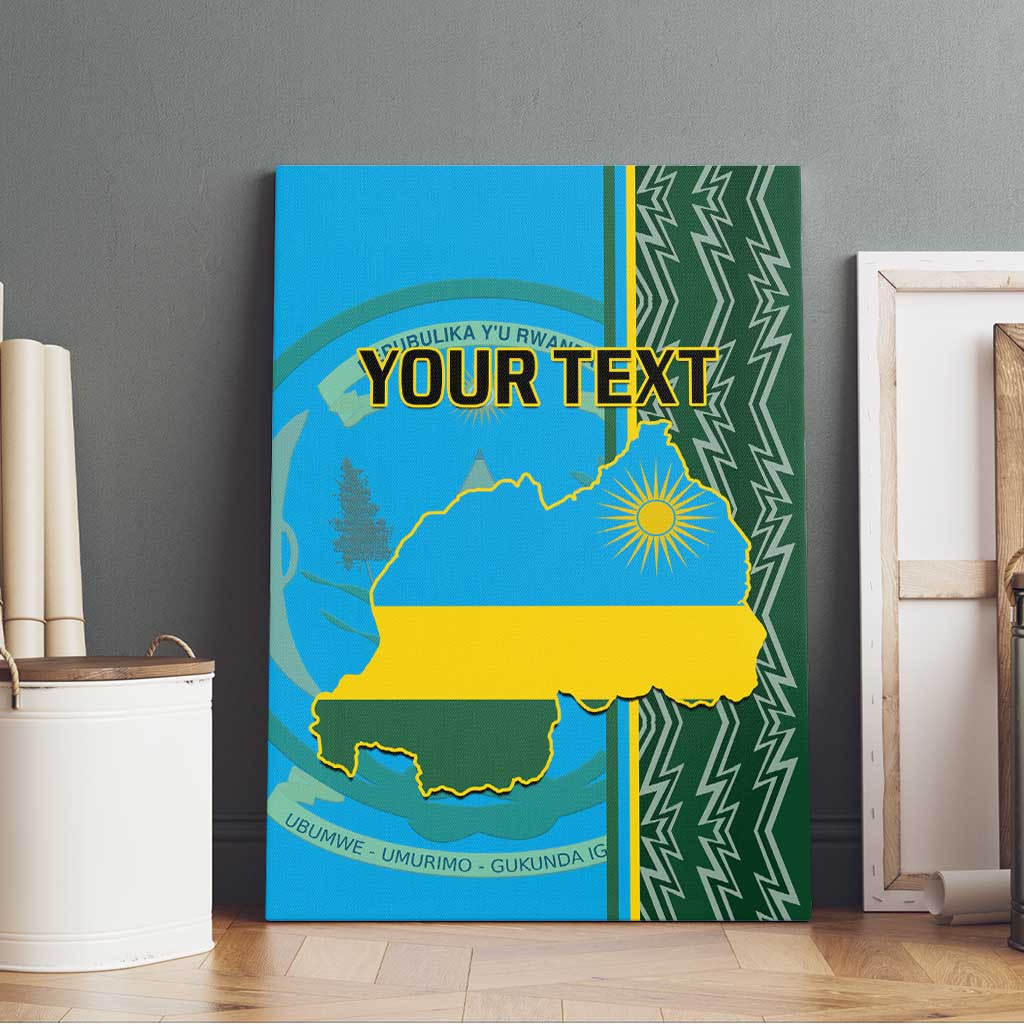 Personalised 1 July Independence Day Rwanda Canvas Wall Art African Imigongo Happy 61st Anniversary