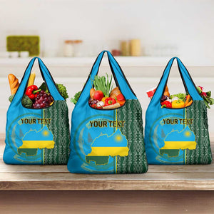 Personalised 1 July Independence Day Rwanda Grocery Bag African Imigongo Happy 61st Anniversary