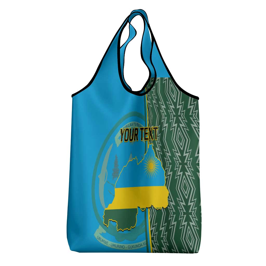 Personalised 1 July Independence Day Rwanda Grocery Bag African Imigongo Happy 61st Anniversary