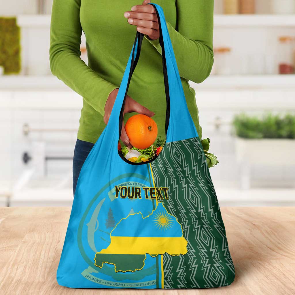 Personalised 1 July Independence Day Rwanda Grocery Bag African Imigongo Happy 61st Anniversary