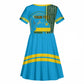 Personalised 1 July Independence Day Rwanda Kid Short Sleeve Dress African Imigongo Happy 61st Anniversary