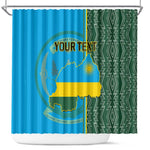 Personalised 1 July Independence Day Rwanda Shower Curtain African Imigongo Happy 61st Anniversary