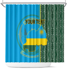 Personalised 1 July Independence Day Rwanda Shower Curtain African Imigongo Happy 61st Anniversary
