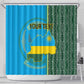 Personalised 1 July Independence Day Rwanda Shower Curtain African Imigongo Happy 61st Anniversary