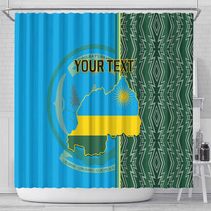 Personalised 1 July Independence Day Rwanda Shower Curtain African Imigongo Happy 61st Anniversary