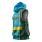 Personalised 1 July Independence Day Rwanda Sleeveless Hoodie African Imigongo Happy 61st Anniversary - African Pride