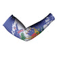 Custom Haiti Football Arm Sleeves Les Grenadiers Blue Grunge Polynesian Tattoo