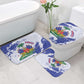 Custom Haiti Football Bathroom Set Les Grenadiers Blue Grunge Polynesian Tattoo