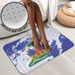Custom Haiti Football Bathroom Set Les Grenadiers Blue Grunge Polynesian Tattoo