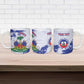Custom Haiti Football Ceramic Mug Les Grenadiers Blue Grunge Polynesian Tattoo