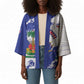 Custom Haiti Football Kimono Les Grenadiers Blue Grunge Polynesian Tattoo