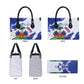 Custom Haiti Football Leather Bag Les Grenadiers Blue Grunge Polynesian Tattoo