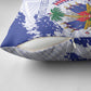 Custom Haiti Football Pillow Cover Les Grenadiers Blue Grunge Polynesian Tattoo