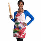 Custom Haiti Football Apron Les Grenadiers Red Grunge Polynesian Tattoo