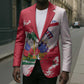 Custom Haiti Football Blazer Les Grenadiers Red Grunge Polynesian Tattoo