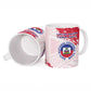 Custom Haiti Football Ceramic Mug Les Grenadiers Red Grunge Polynesian Tattoo