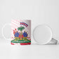 Custom Haiti Football Ceramic Mug Les Grenadiers Red Grunge Polynesian Tattoo