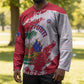 Custom Haiti Football Hockey Jersey Les Grenadiers Red Grunge Polynesian Tattoo