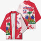 Custom Haiti Football Kimono Les Grenadiers Red Grunge Polynesian Tattoo