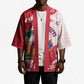 Custom Haiti Football Kimono Les Grenadiers Red Grunge Polynesian Tattoo