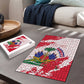 Custom Haiti Football Puzzle Les Grenadiers Red Grunge Polynesian Tattoo