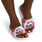 Custom Haiti Football Slide Sandals Les Grenadiers Red Grunge Polynesian Tattoo