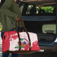 Custom Haiti Football Travel Bag Les Grenadiers Red Grunge Polynesian Tattoo