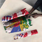 Custom Haiti Football Umbrella Les Grenadiers Red Grunge Polynesian Tattoo