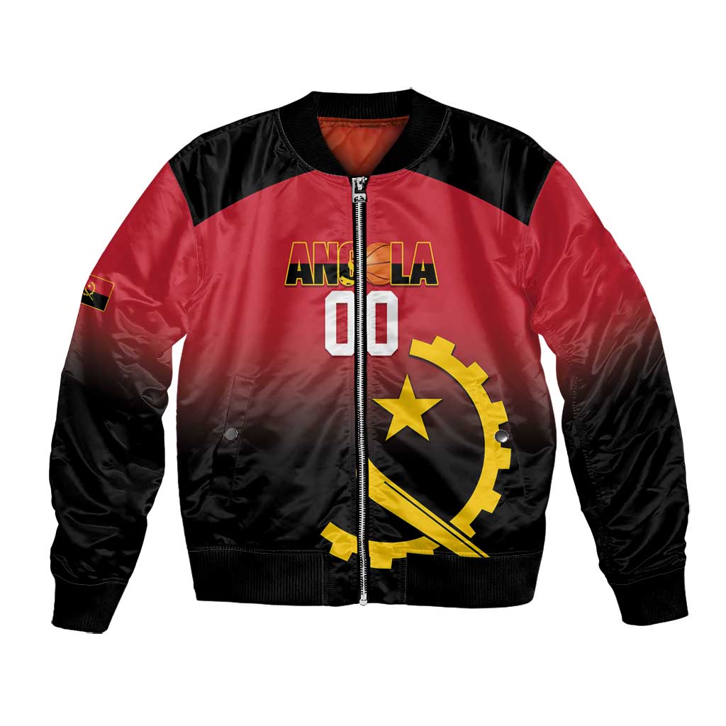 Afro Basketball Custom Angola Bomber Jacket Go Champions Angolan - African Pride