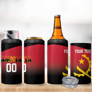 Afro Basketball Custom Angola 4 in 1 Can Cooler Tumbler Go Champions Angolan - African Pride