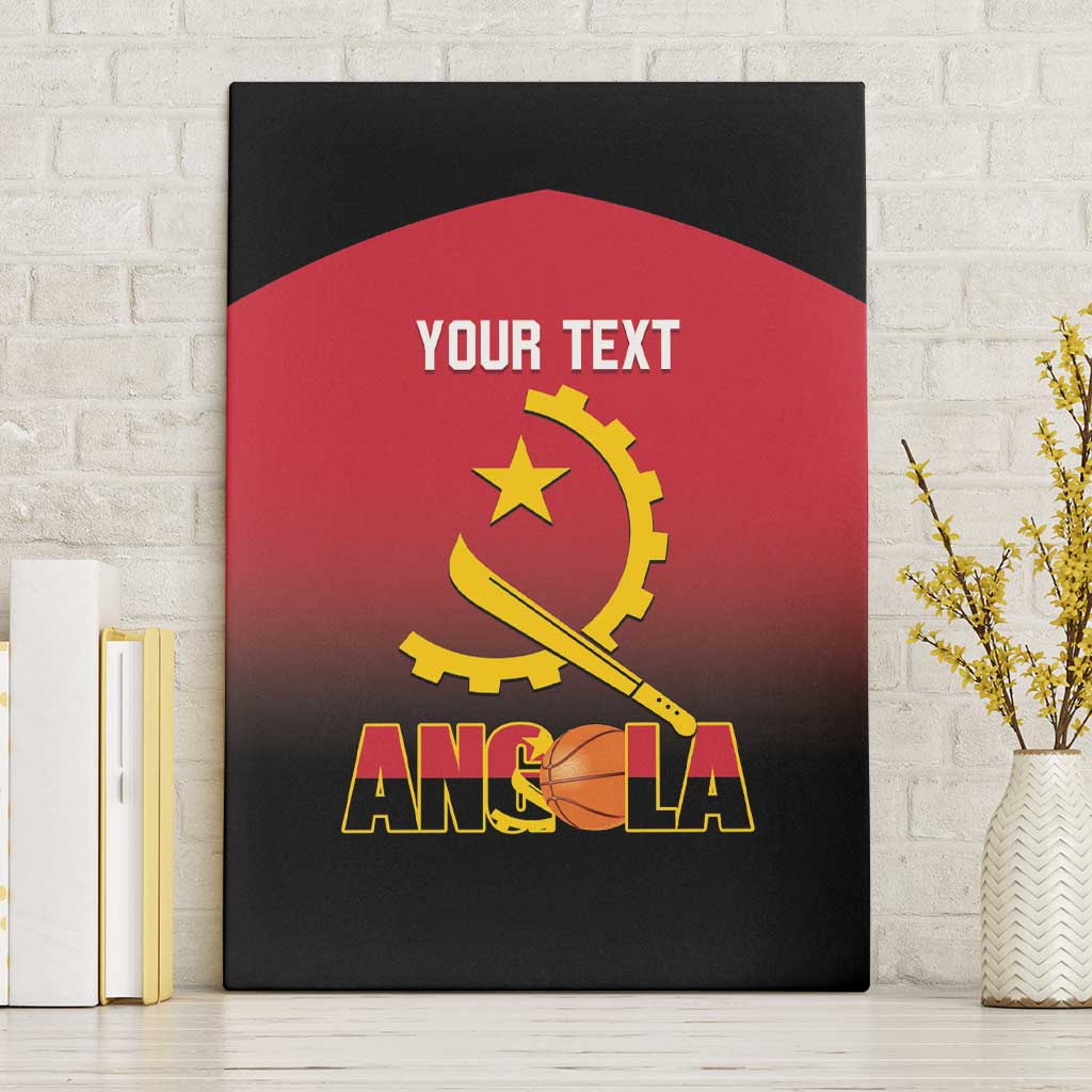 Afro Basketball Custom Angola Canvas Wall Art Go Champions Angolan - African Pride